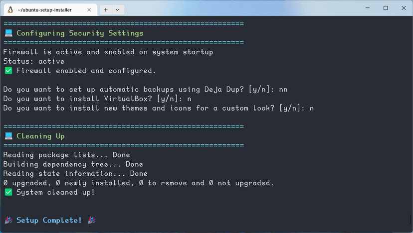 Ubuntu Post-Installation Script